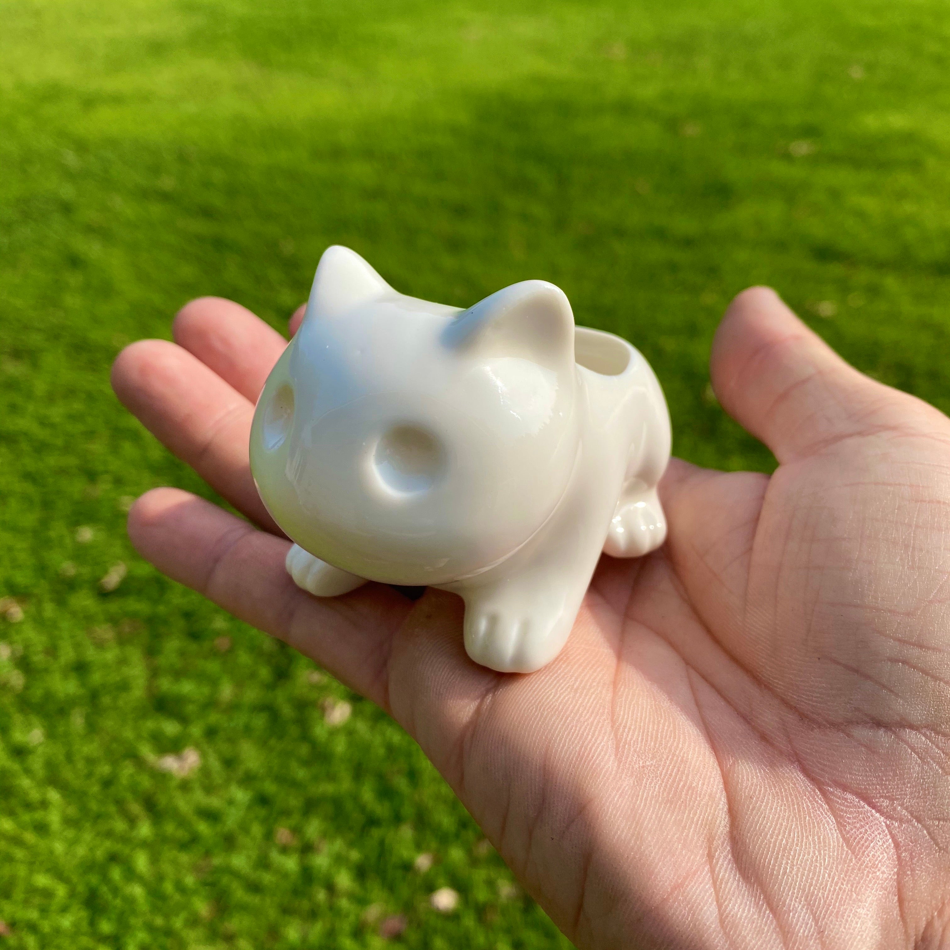 Bulb Dinosaur / Cat Planter <br> (Includes Drainage Hole For Non Air Plants)