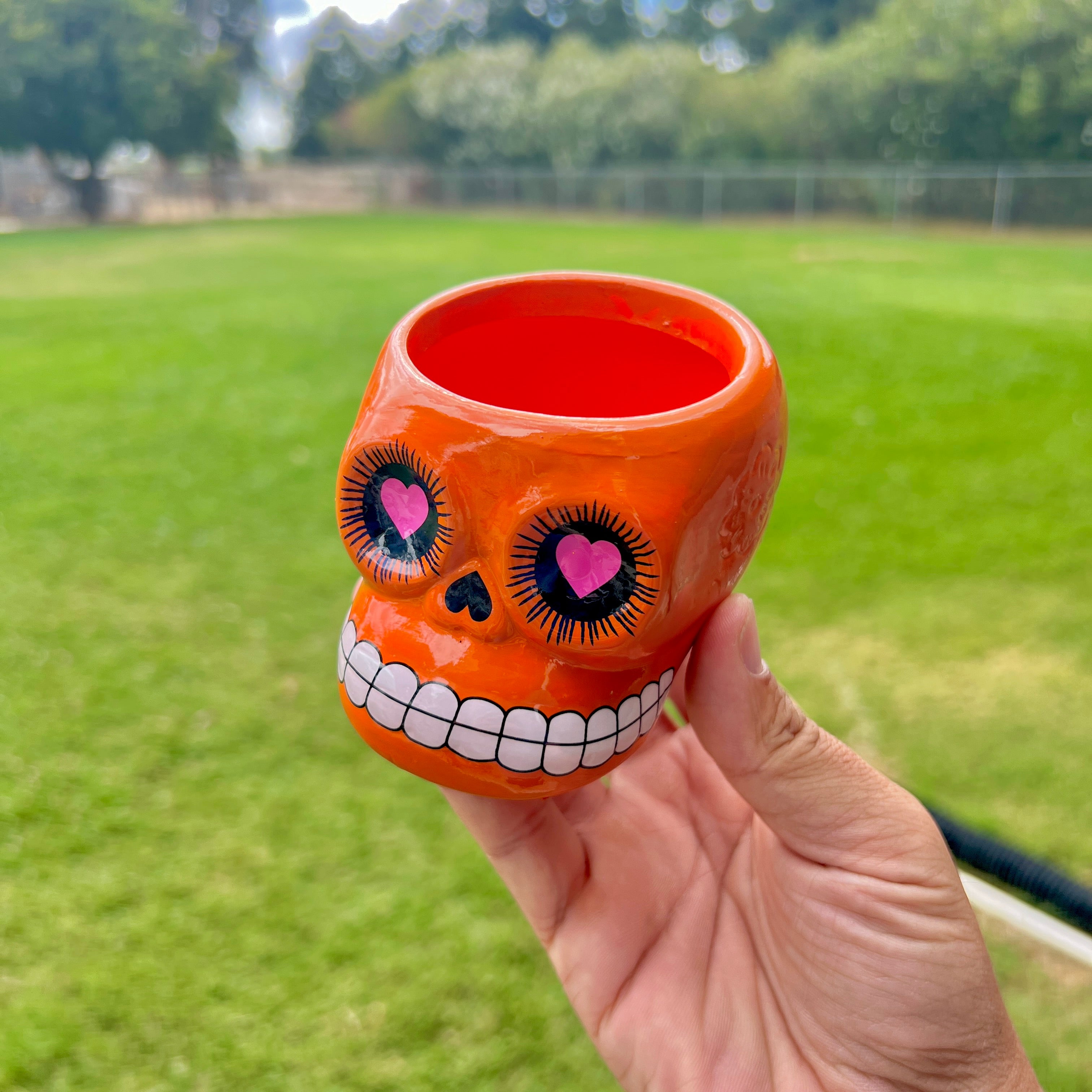 Sugar Skull Ceramic Air Plant Holder <br> (5 Color Options - Holder Only)