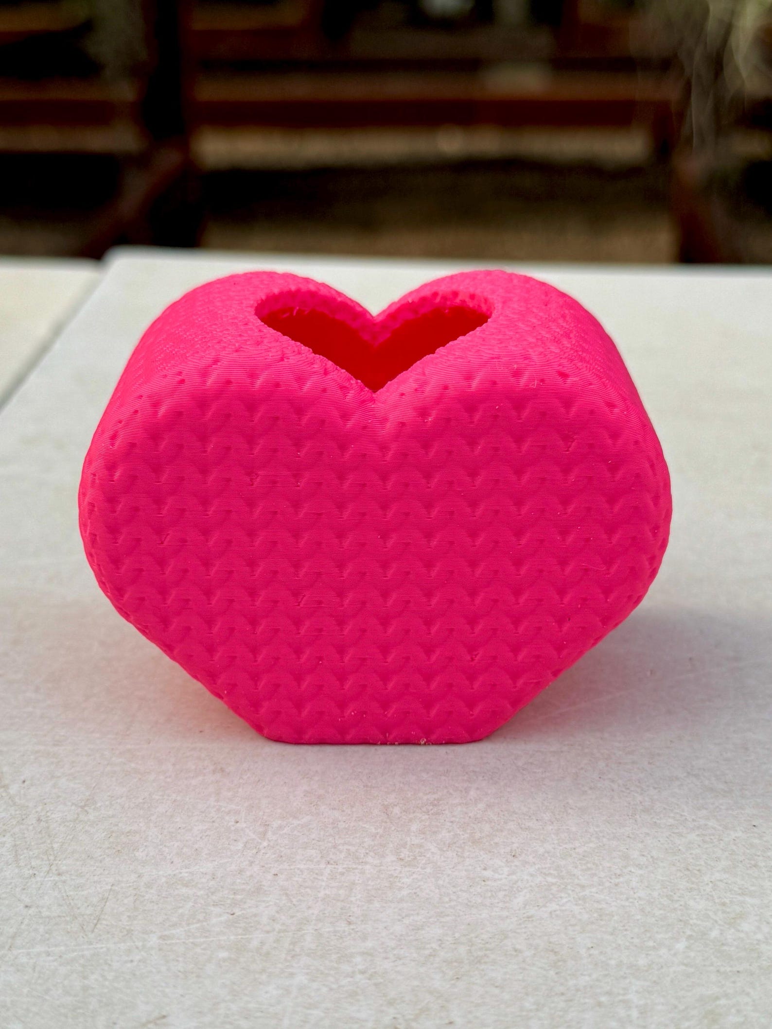 "Knitted" Heart Air Plant Holder