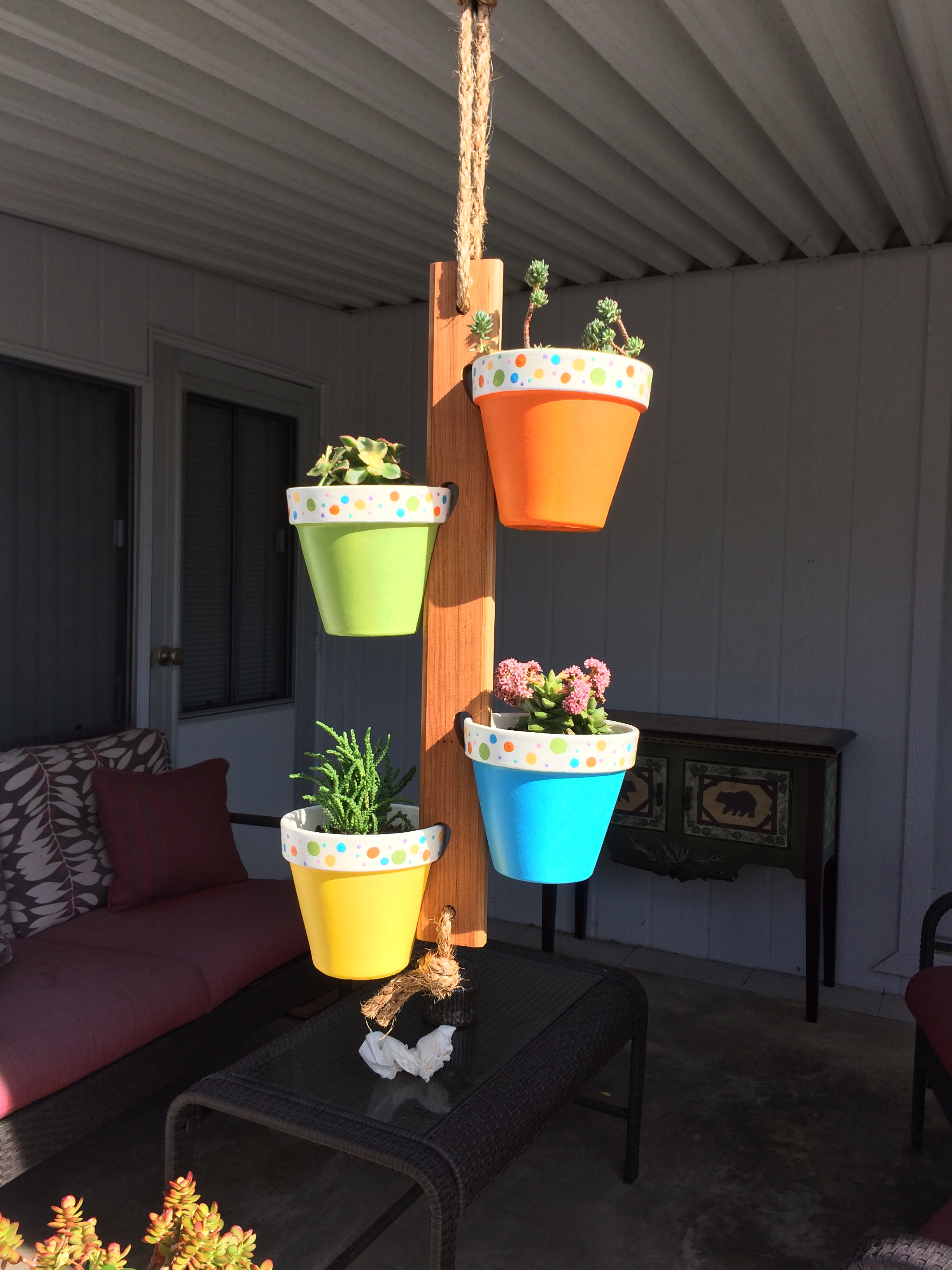 Floating Flowers Hanger Set (Sealed Cherry Wood) - Air Plant Hub 