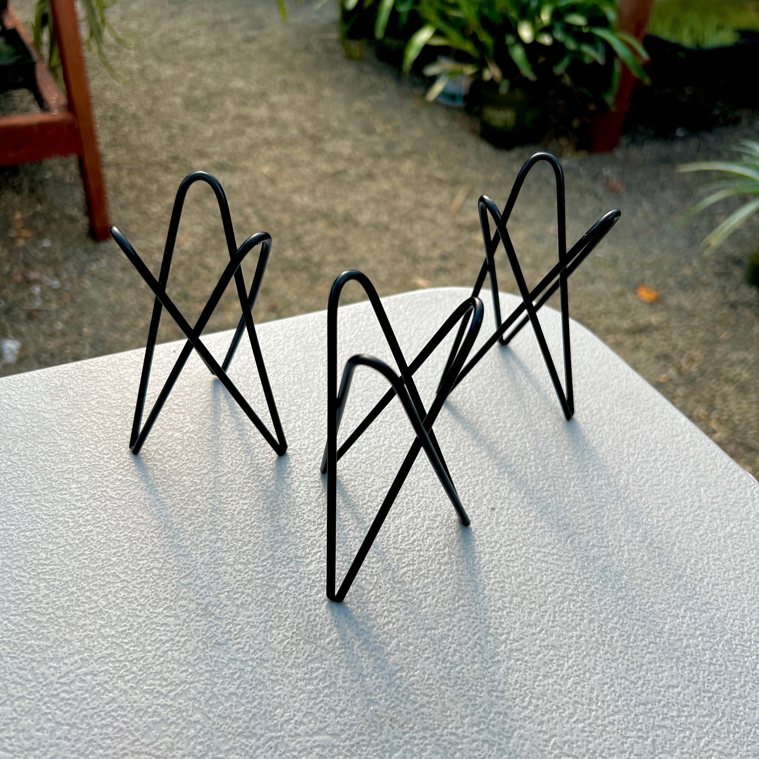 Black Geometric Air Plant Tillandsia Holder Gift Housewarming Geometric Black stand